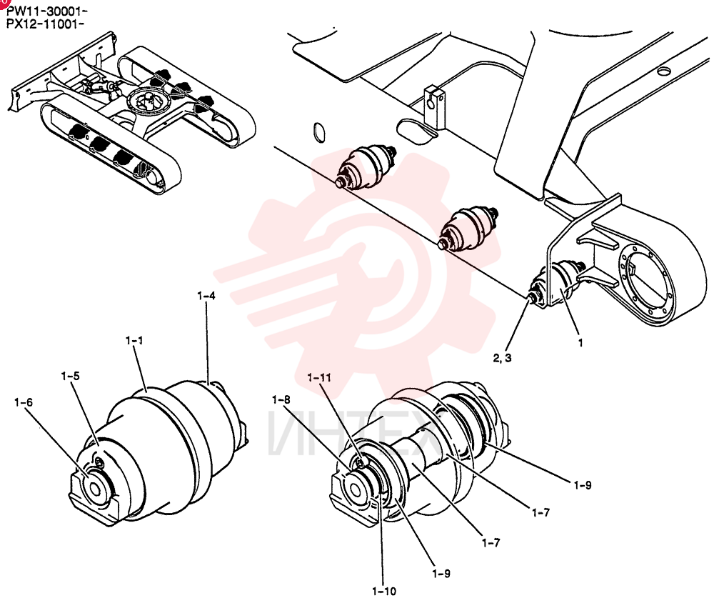 ROLLER ASSY, TRACK PX64D00010F1