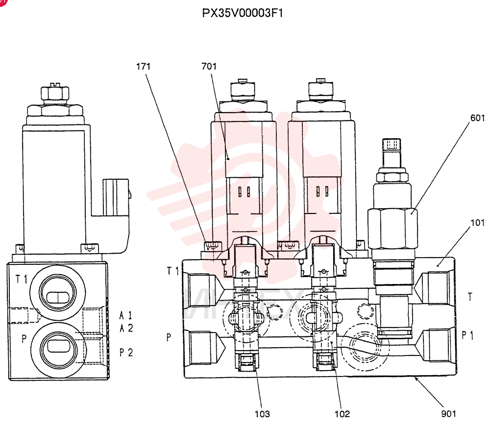 CASE PX35V00003S101