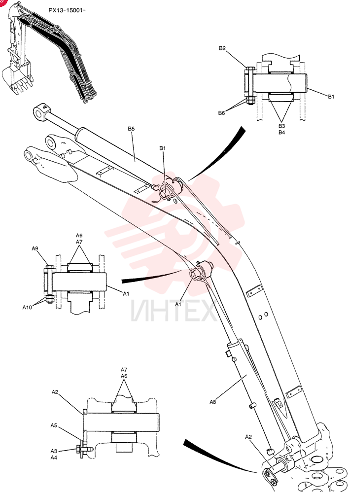 PIN,45mm OD x 151mm L PW02B01306P1 (1)