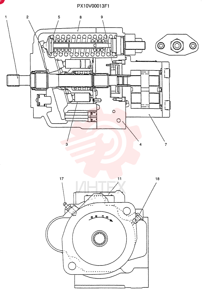 SHAFT ASSY. PX10V01004F1 (1)