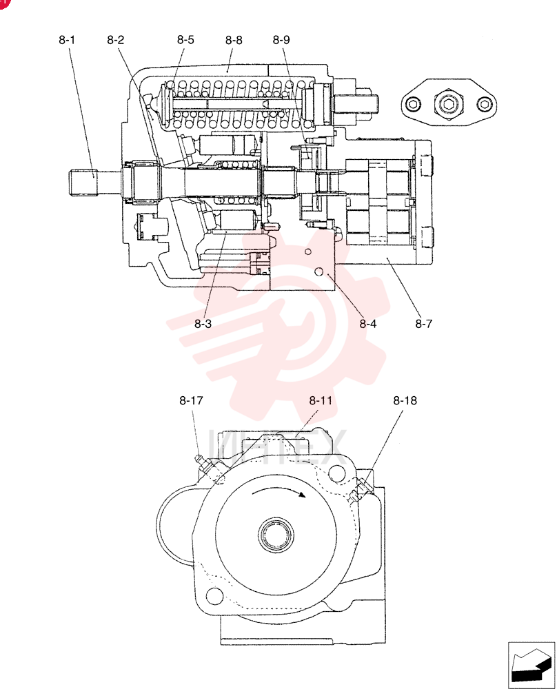 SHAFT ASSY. PX10V01004F1 (1)