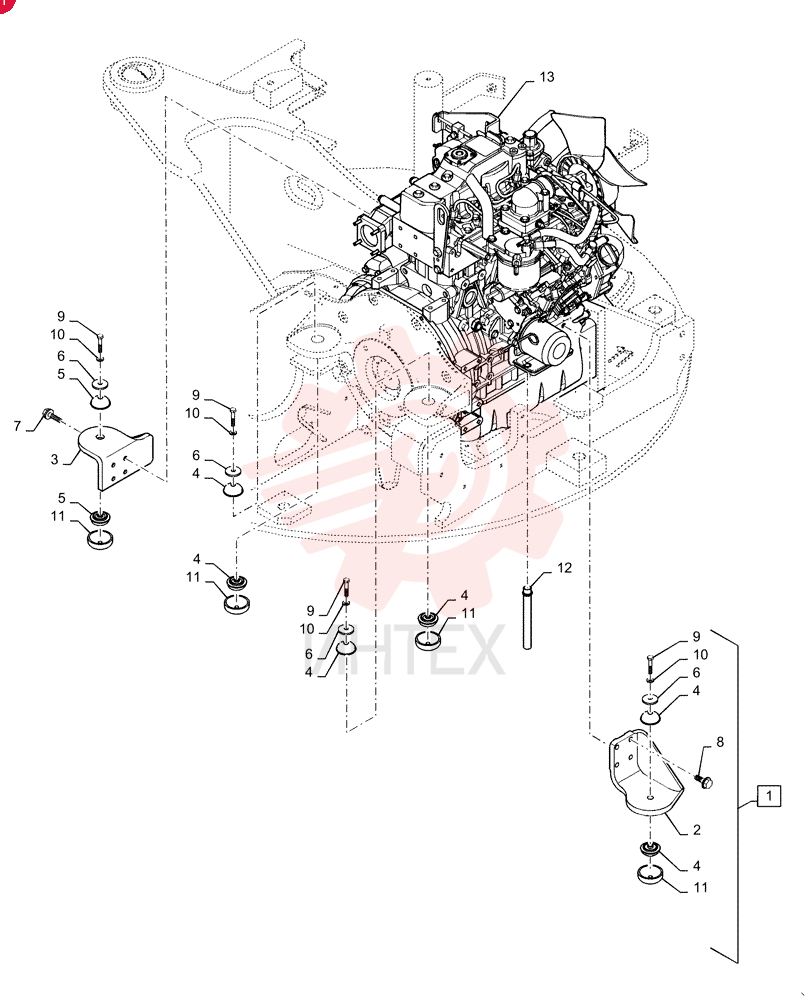 Схема (35SR-5) - COMPACT CRAWLER EXCAVATOR - ASN PX15-21105 (NA) (1/08-12/13) PW02P00026F1