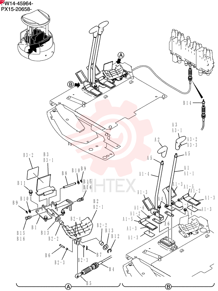 Lever Assy, Control PH50M00011F1