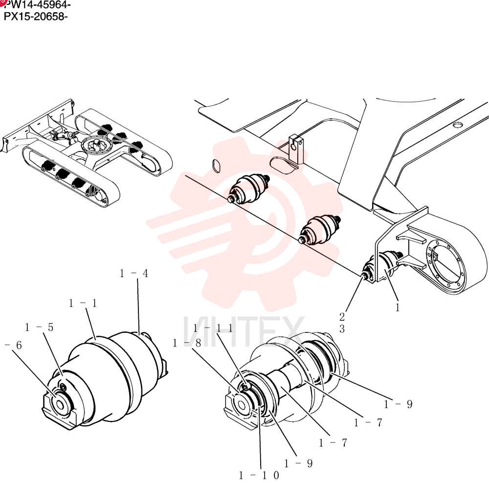 Roller Assy, Track PX64D00010F1
