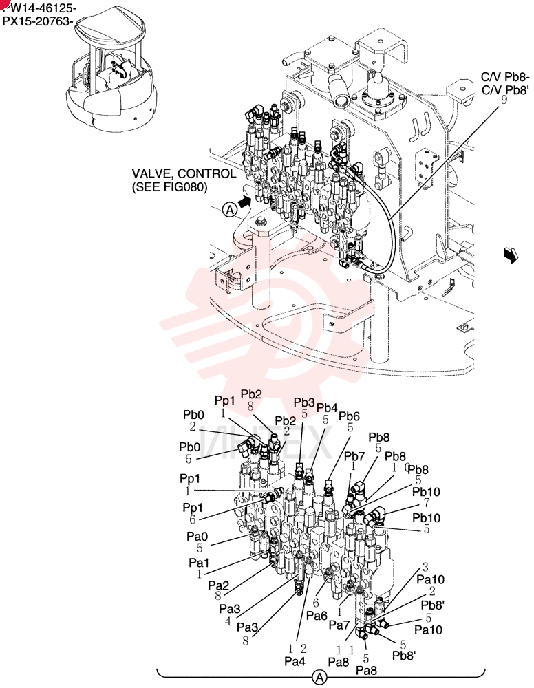 Схема (35SR-5 PX15-20658) - CRAWLER EXCAVATOR - PX15-20658 - (1/08-12/13) PW06H00021F1