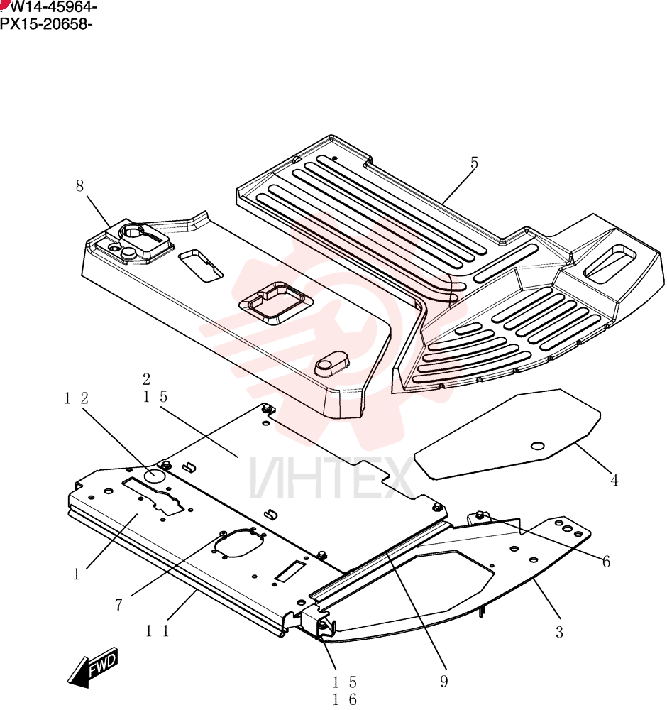 Схема (35SR-5 PX15-20658) - CRAWLER EXCAVATOR - PX15-20658 - (1/08-12/13) PW03M00115F1