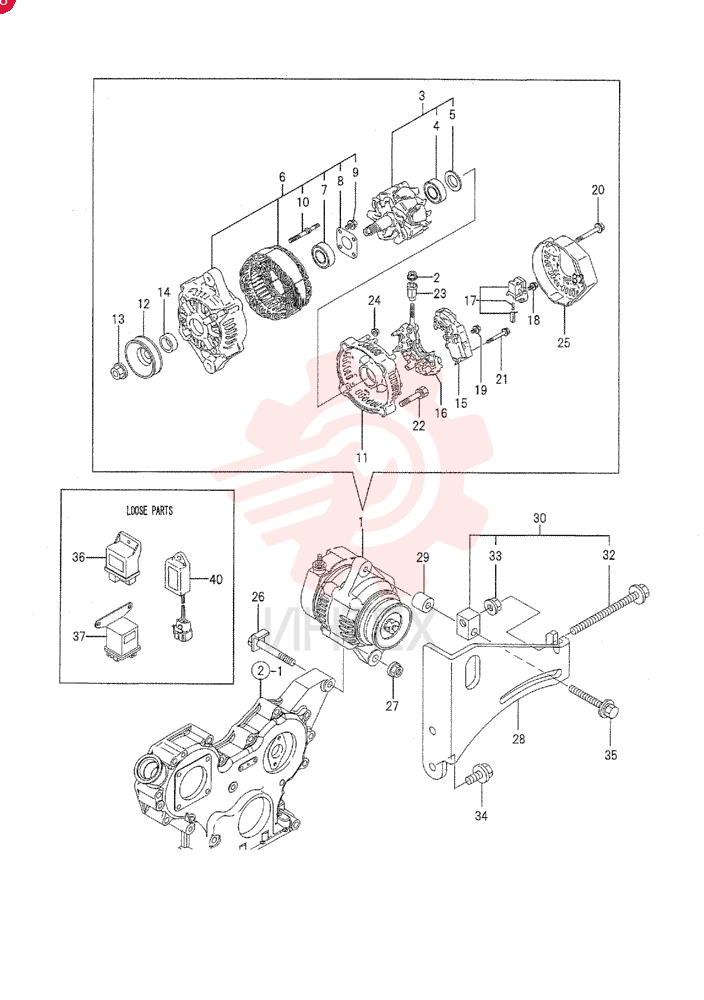 ALTERNATOR,12V, 55 Amp