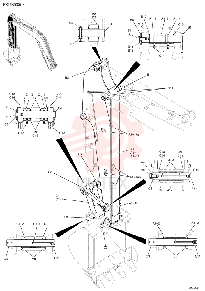 ARM ASSY, LONG PX12B00132F1