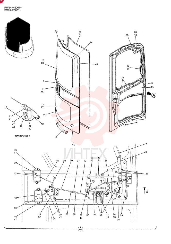 LH CAB DOOR PM51C00006F1%LD
