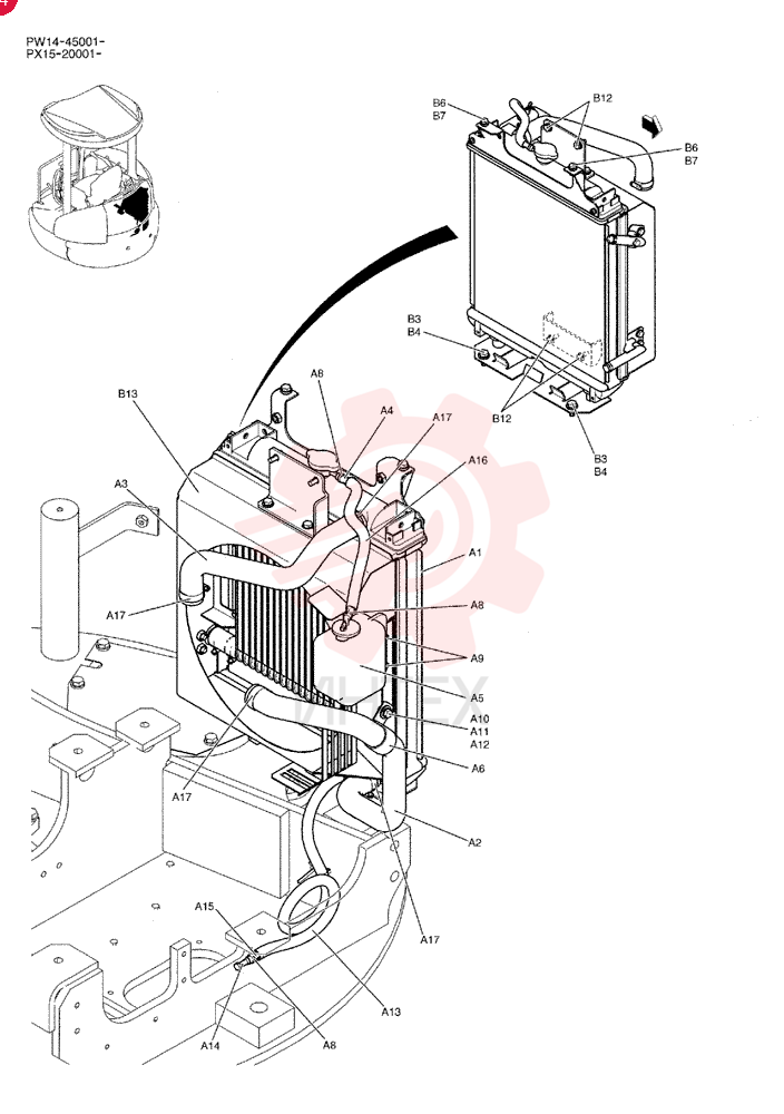RADIATOR ASSY, SEE FIG. 01-008