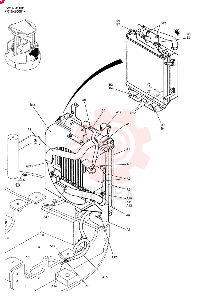 RADIATOR ASSY, SEE FIG. 05-004