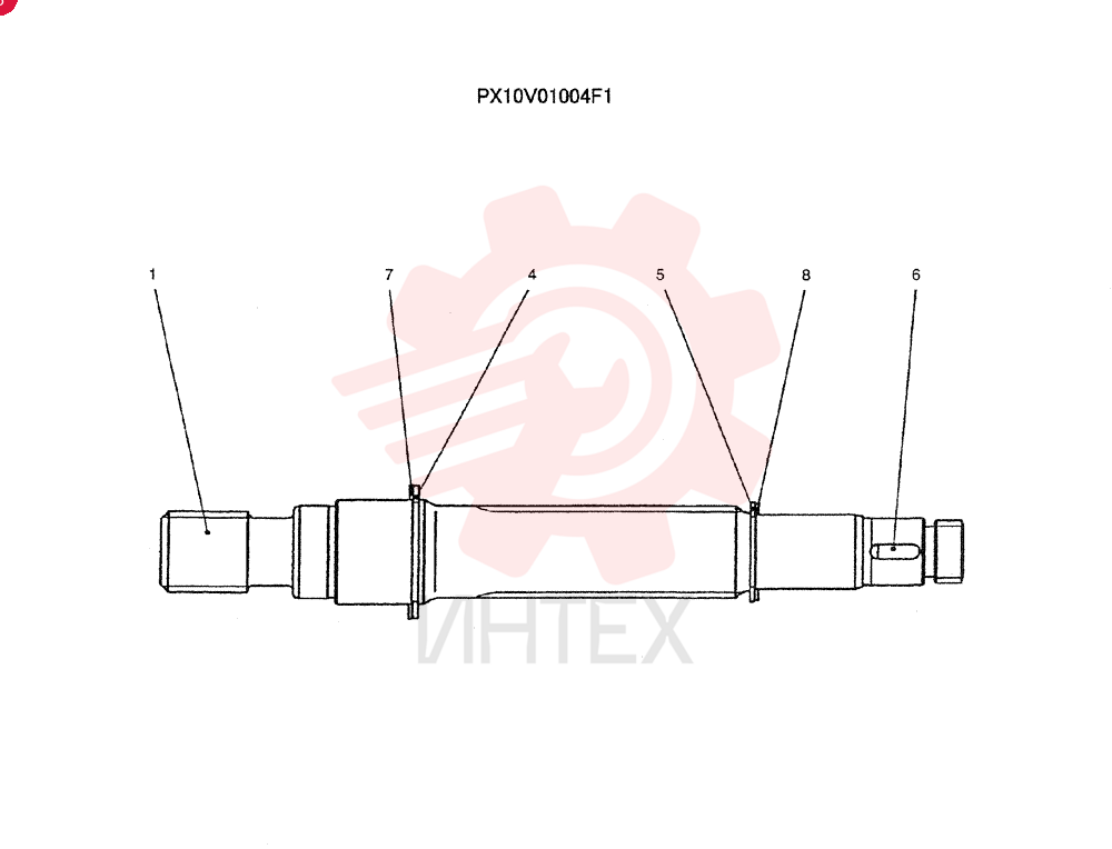 SHAFT ASSY. PX10V01004F1 (1)