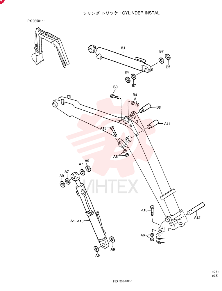 CYLINDER ASSY (For CANOPY) PX02B00035F3