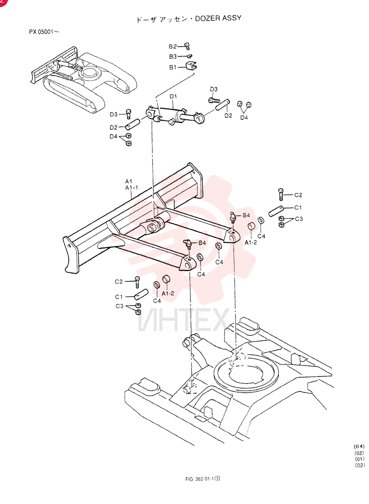 DOZER ASSY (For STD) PX51B00032F1