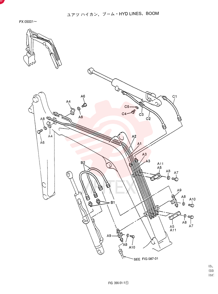 HYD LINES, BOOM PX42H0001F1