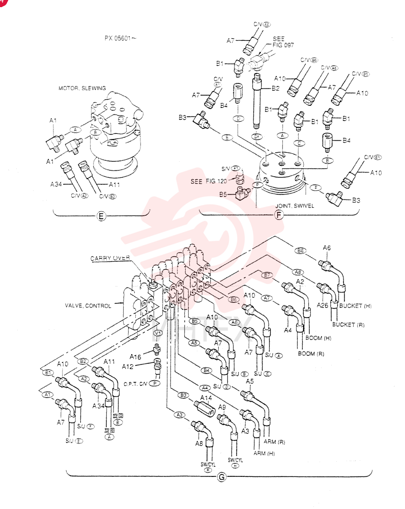 HYD LINES, UPP (For BREAKER) PX03H00004F2 (2)