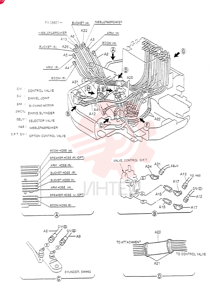 HYD LINES, UPP (For NIBBLER & BREAKER) PX03H00004F4 (2)