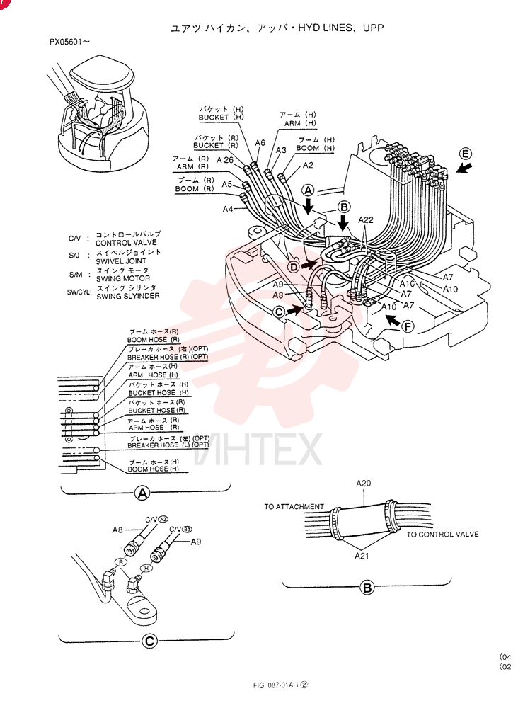 HYD LINES, UPP (For STD) PX03H00004F1 (1)