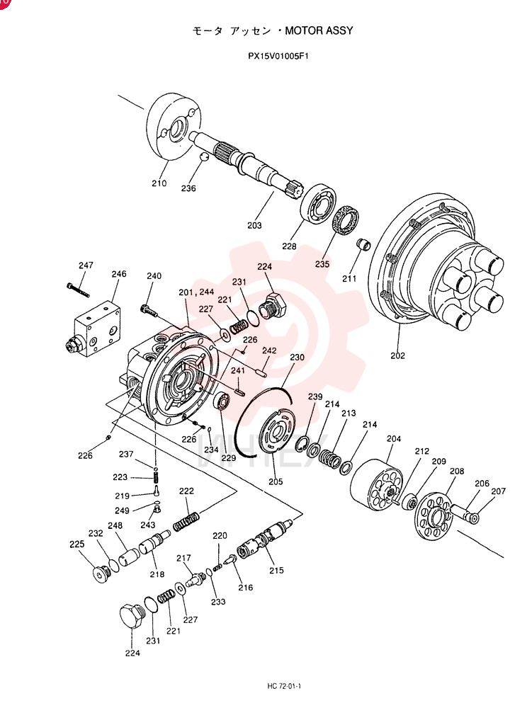 MOTOR ASSY, HYD PX15V01005F1
