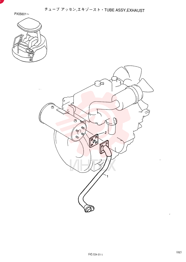 TUBE ASSY, EXHAUST PW12P00007F1