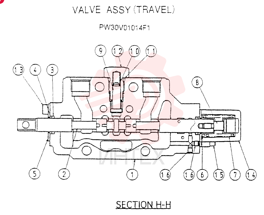 VALVE ASSY (TRAVEL) PX30V01014F1