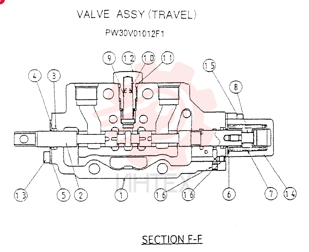 VALVE ASSY (TRAVEL) PX30V01012F1