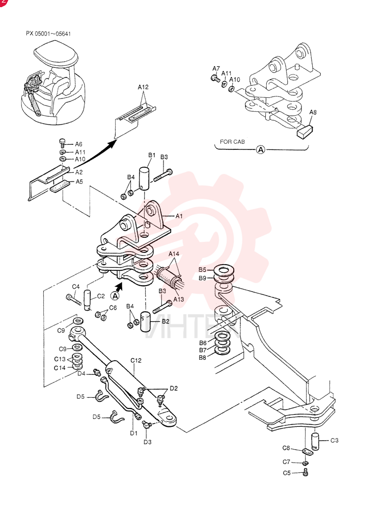 BRACKET ASSY, SWING (CANOPY) PW02B00038F1