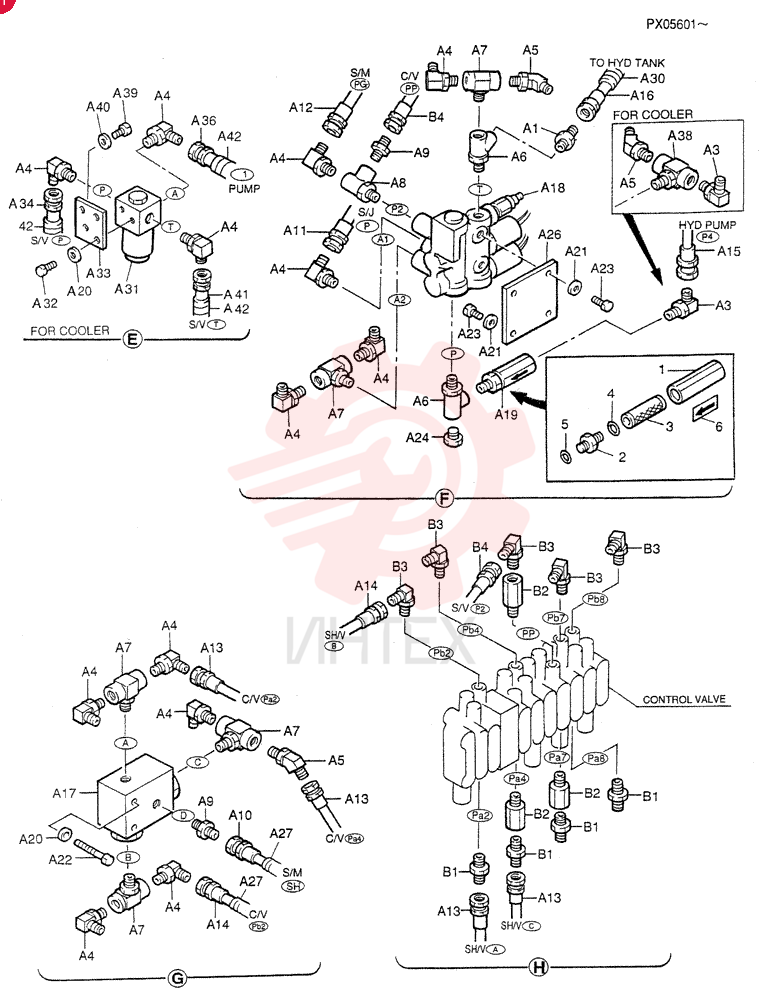 CONTROL LINES, VALVE (For STD) PX64H00007F1 (2)