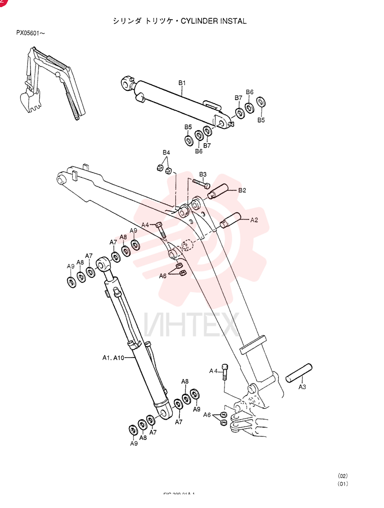 CYLINDER ASSY (For CANOPY) PX02B00035F1