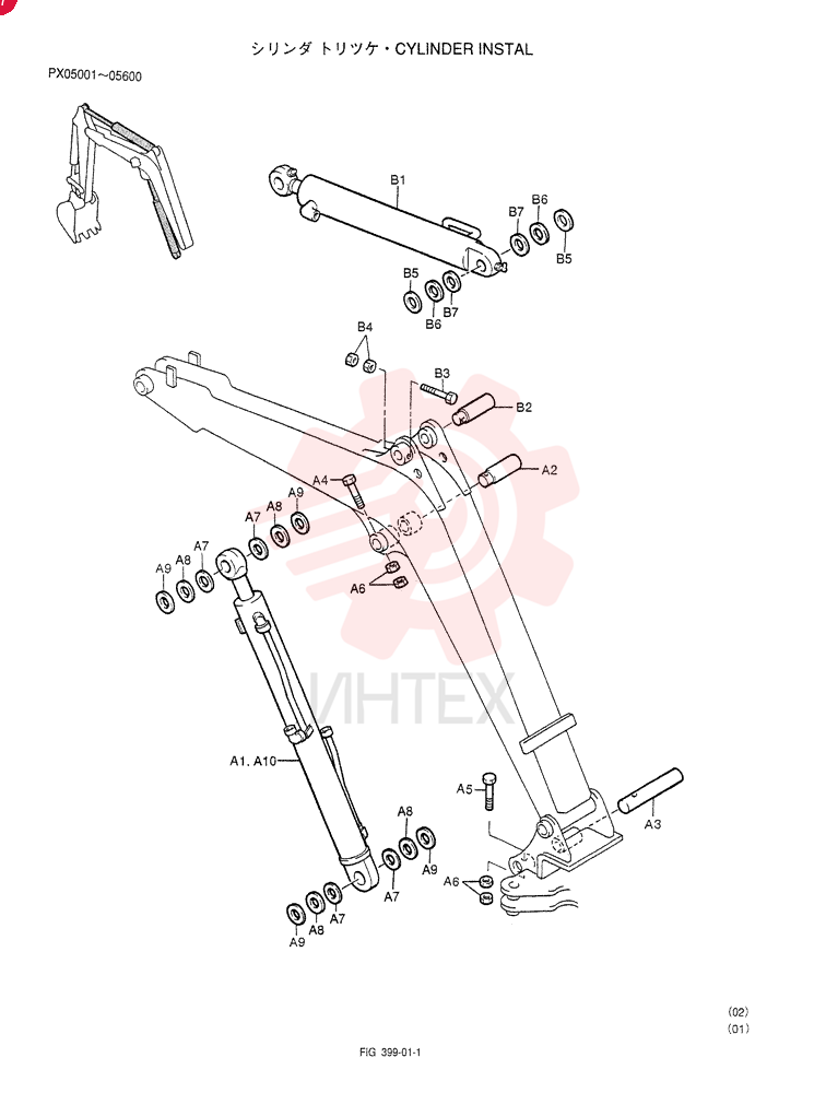 CYLINDER ASSY (For CANOPY) PX02B00031F1