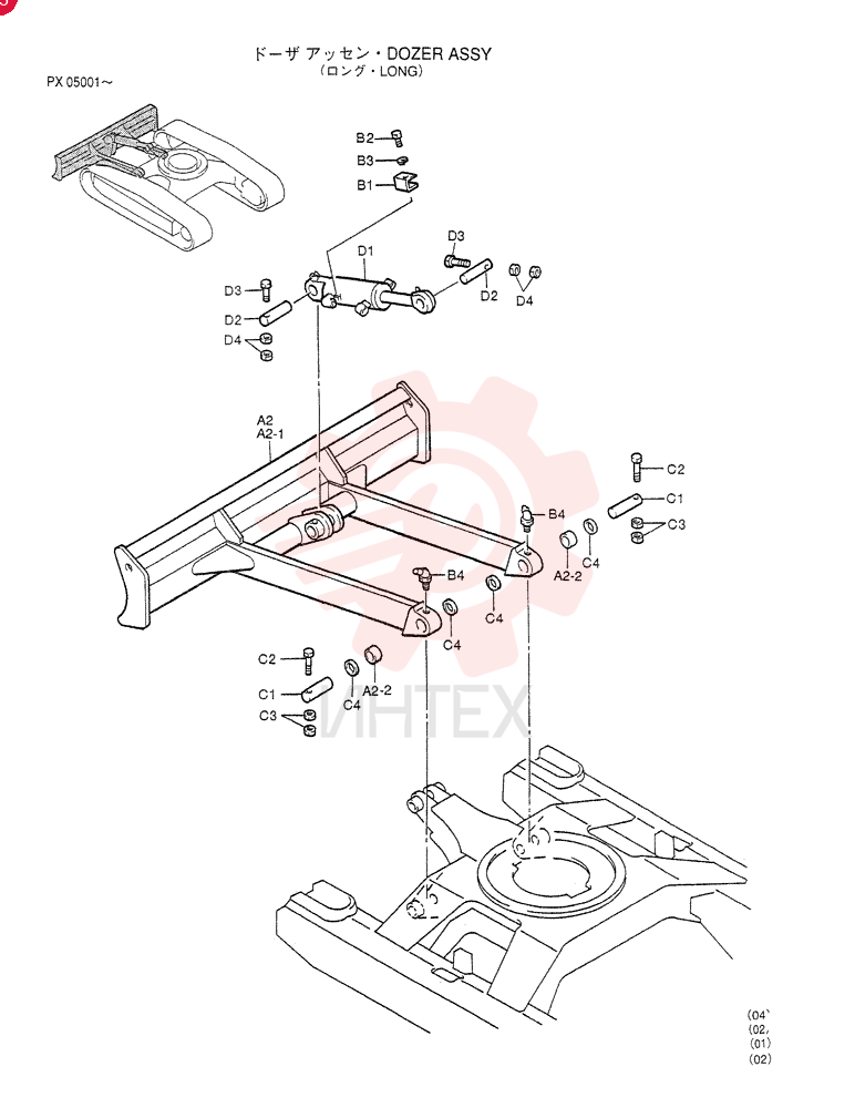 DOZER ASSY (OPT. For LONG) PX51B00032F2