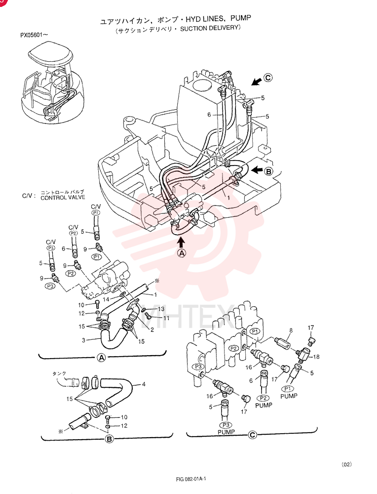 HYD LINES, PUMP PX30H00003F1