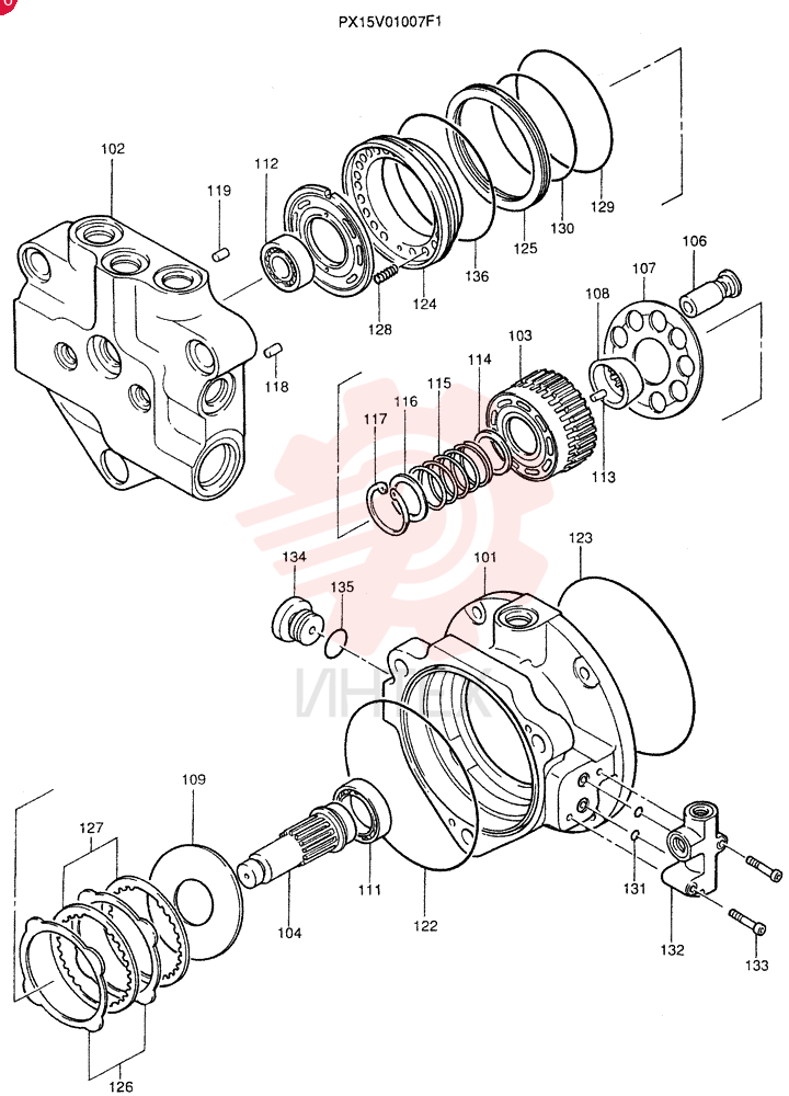 HYDRAULIC MOTOR PX15V01007F1 (2)