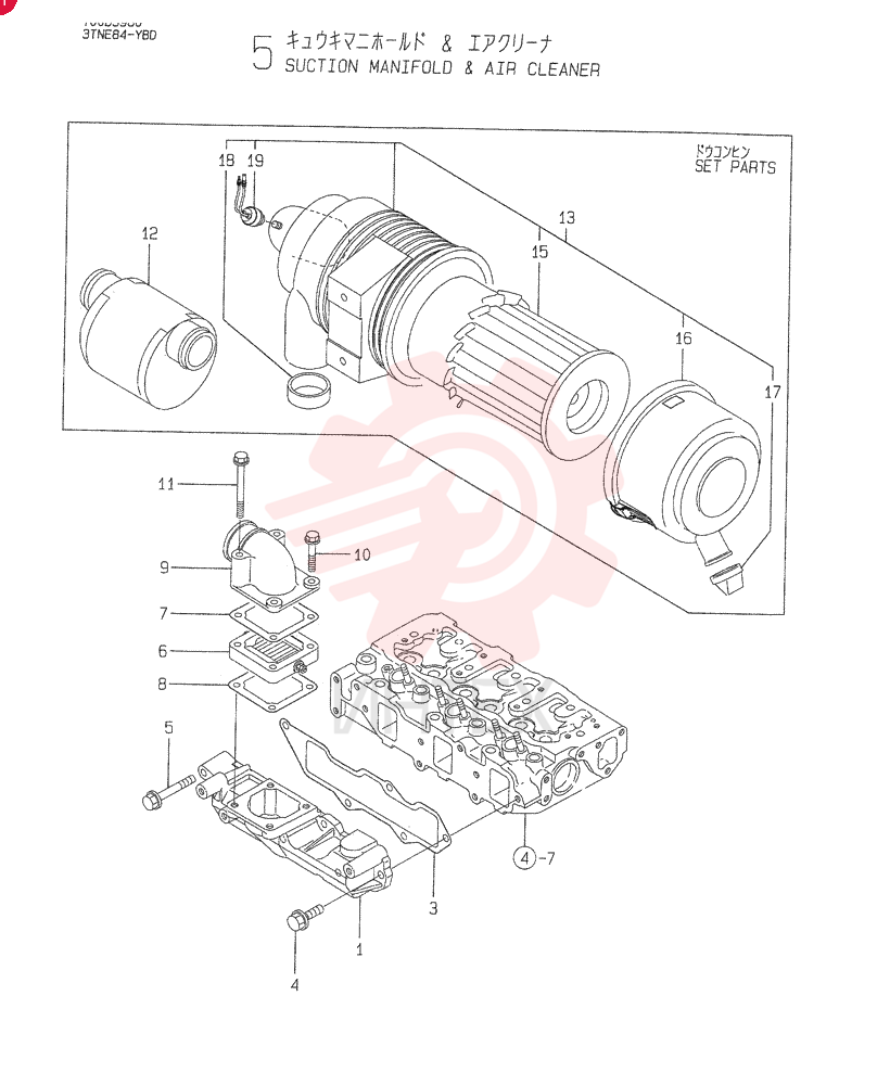 MANIFOLD, SUCTION, 3TNE84-YBD: 1, LEV.: .
