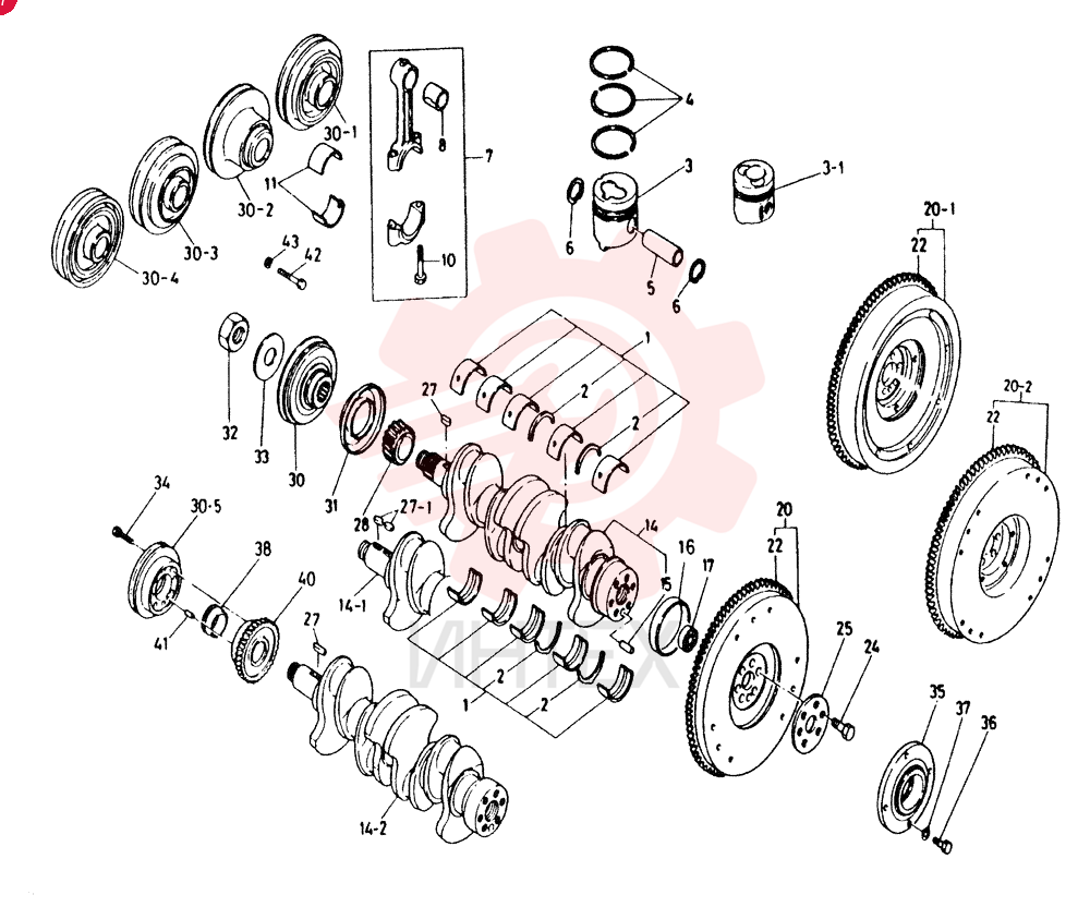 BEARING KIT, CRANK, STD (-82-2)