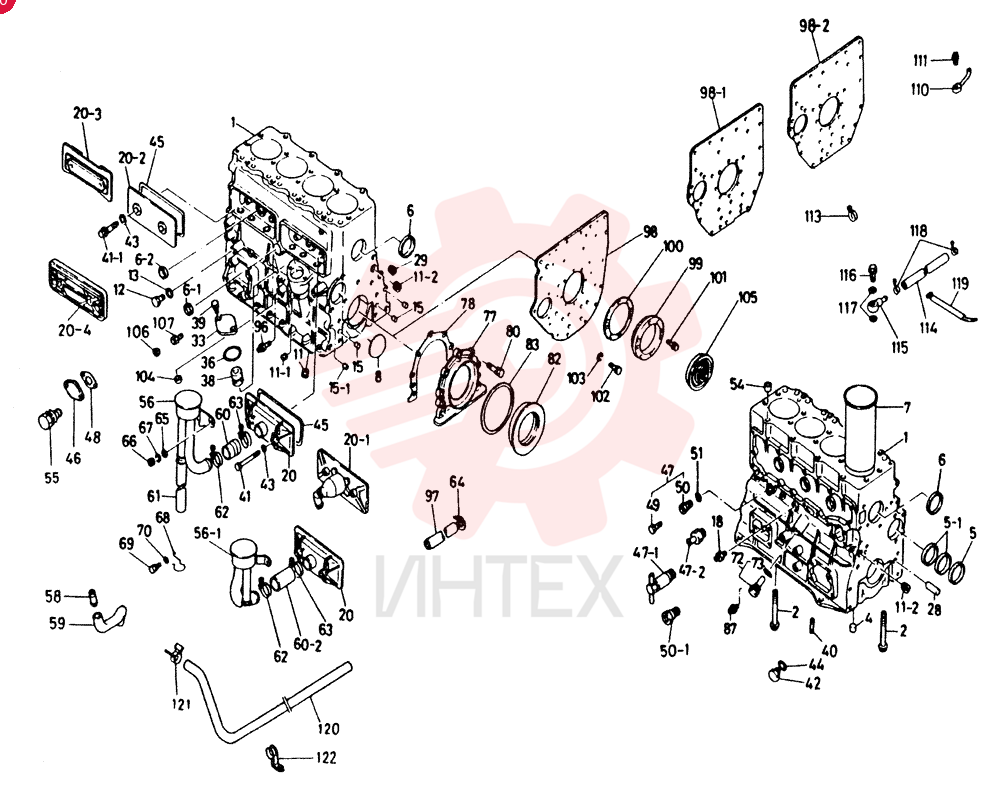 BLOCK ASM., CYL., Serial Range: -E905561