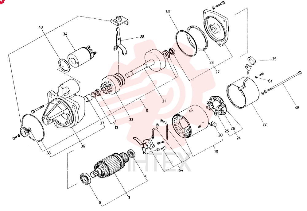 STARTER ASM, 12V-3-0KW