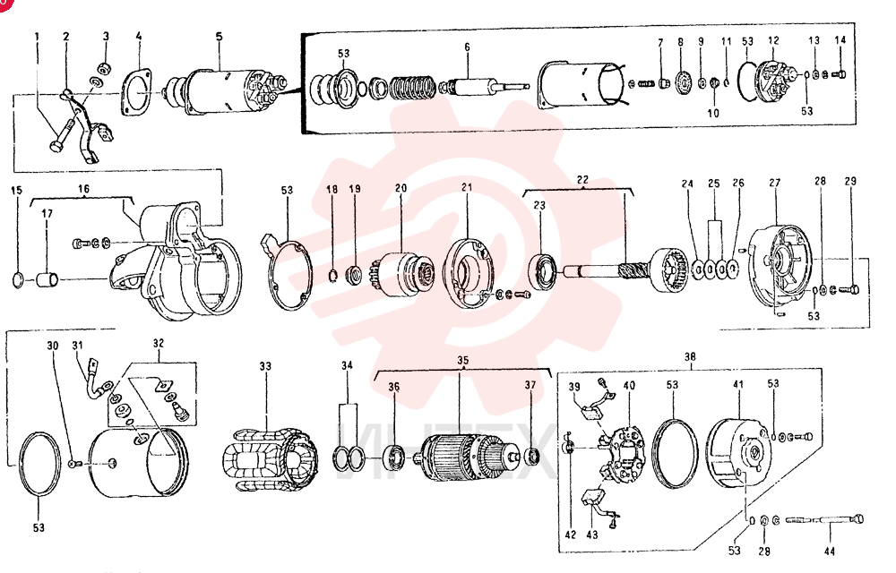 STARTER ASM,  24V-4.5KW