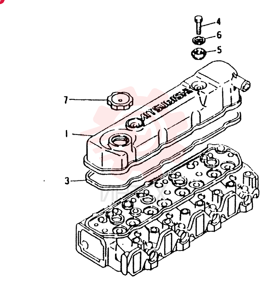 Схема (4D31-T) - MITSUBISHI DIESEL ENGINE (1/88-12/06) VAME080151