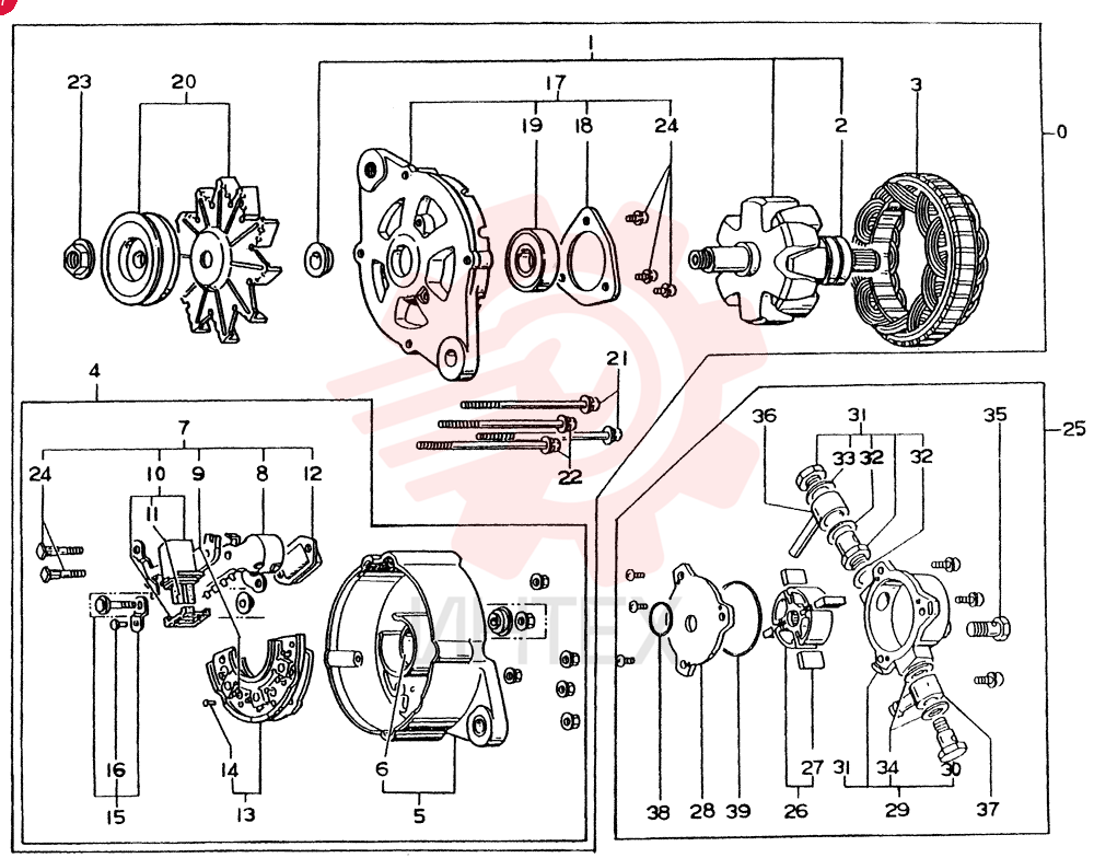 GENERATOR ASM,12V-50A