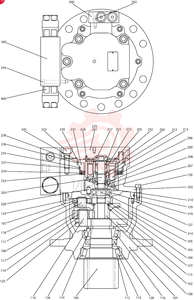 HYDRAULIC MOTOR,22.1CC