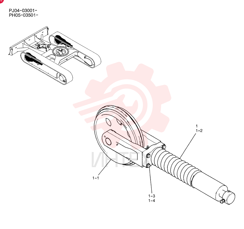 IDLER ASSY, CRAWLER PY52D00009F1
