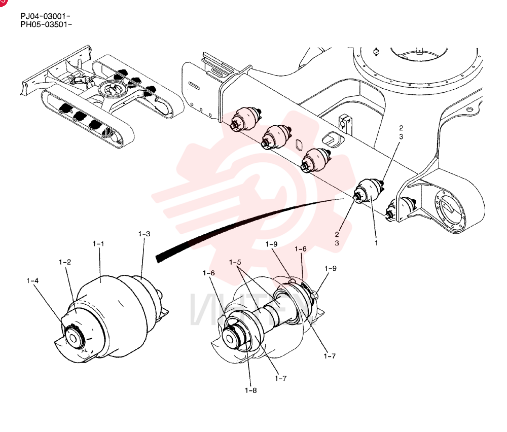 ROLLER ASSY, TRACK PY64D00007F1