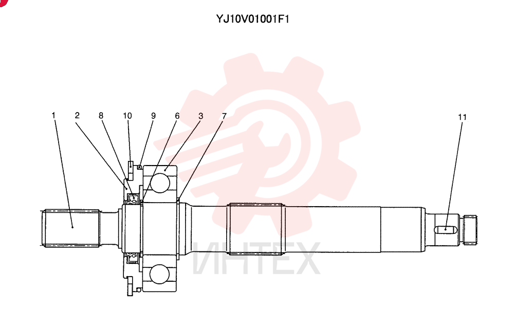 SHAFT ASSY. YJ10V01001F1 (1)