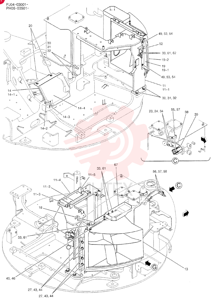 SUPPORT ASSY. PH21C01484F1 (2)