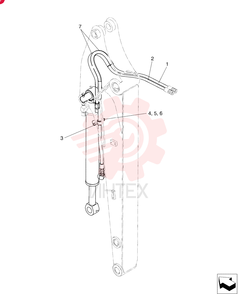 Hyd., Arm 1.56m PY43H00035F1