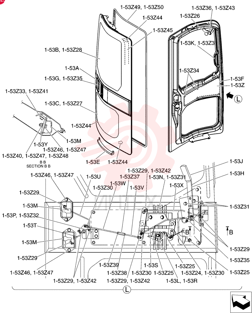 LH CAB DOOR PM51C00006F1%LD (3)