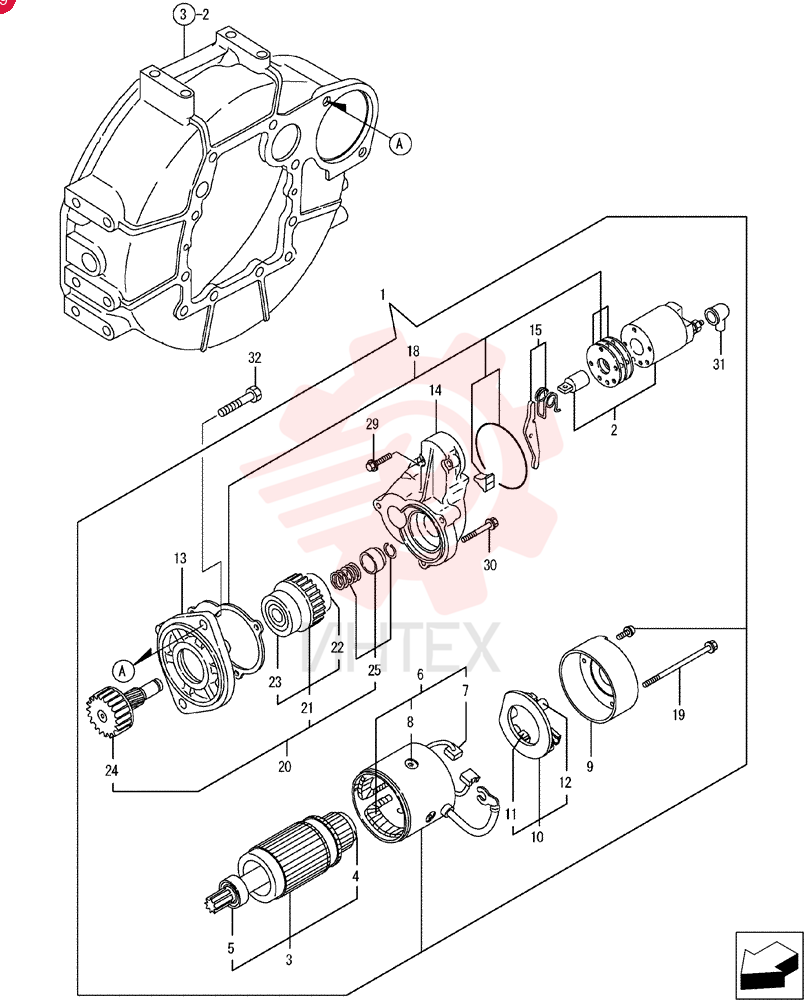 STARTER MOTOR VV12913677011