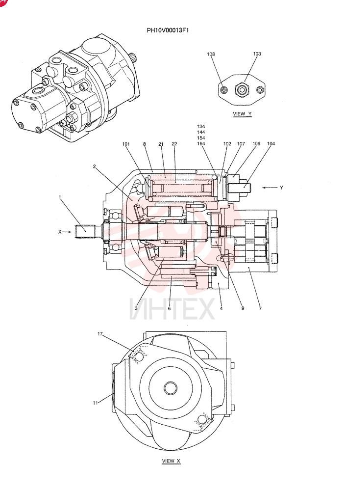 HYDRAULIC PUMP PH10V00013F1 (1)
