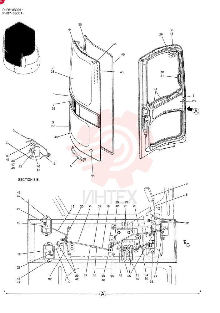 LH CAB DOOR PM51C00006F1%LD